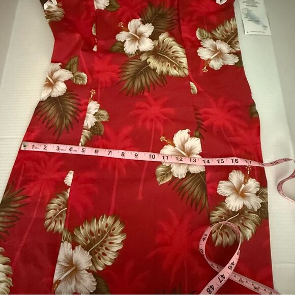 Pacific Legends Hawaiian Red and White Dress Size Small - Picture 7 of 15
